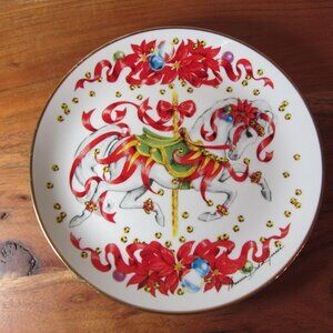 Christmas steed plate vintage 1991 limited edition numbered Maureen Drdak(W6088)